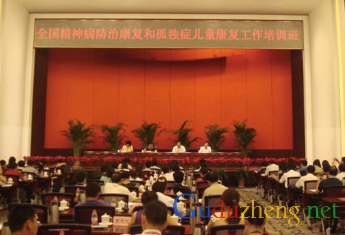 圖為全國孤獨癥兒童康復培訓班開幕式